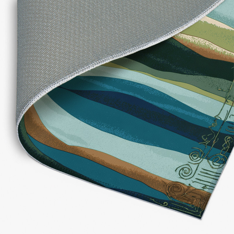 Dream Cascade Indoor And Outdoor Area Rug, Rectangle 1'6" x 2'6"