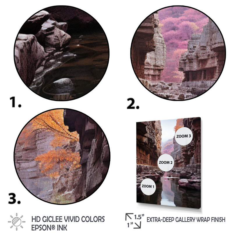 Canyon Photo Mute Spectacle III - impression, H 32 po x l 16 po x P 1 po, Cadre flottant noir
