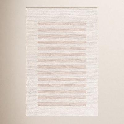 Hand-Tufted Striped Wool Rug
