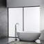 Robinet de baignoire avec douche à main - Laiton massif, hauteur supérieure de 45,87 po, nickel brossé autoportant à double fonction, pratique