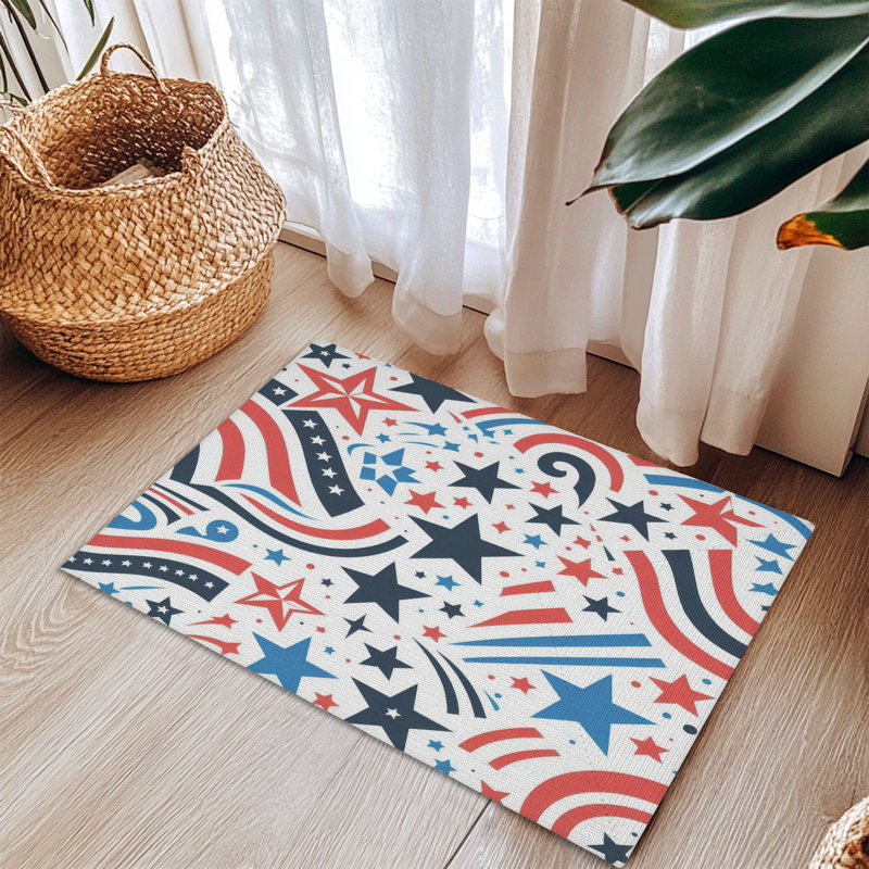 Tapis tressé Proud Stripes & Stars, Rectangulaire 3 pi x 5 pi