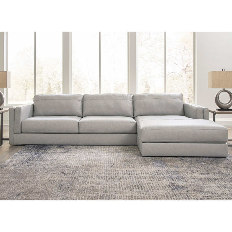 Canapé modulaire en cuir 2 pièces Amiata Glacier RAF