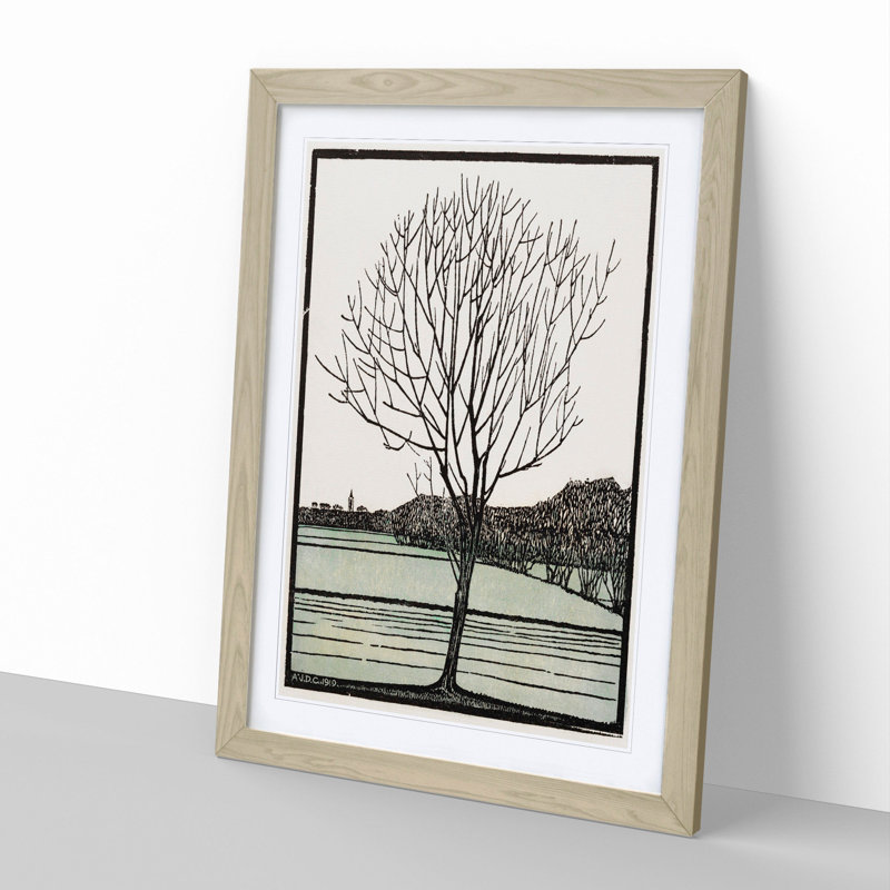 Bald Tree by Julie De Graag - Picture Frame Painting, Oak Framed, 65cm H x 48cm W x 2cm D