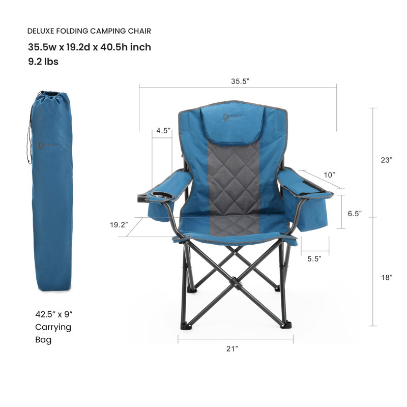 Folding Camping Chair, Blue