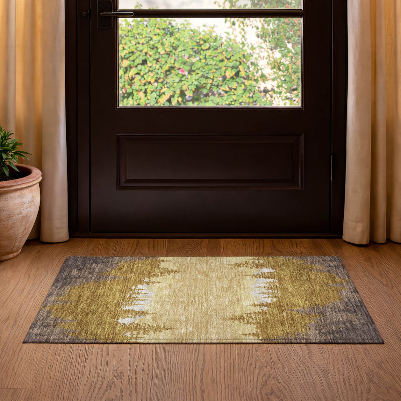 Machine Washable Indoor/Outdoor Chantille ACN2861 Lodge Rug, Walnut, 2'6" x 3'10"