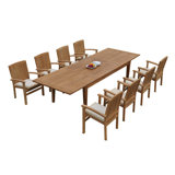 Atnas Outdoor 11 - Piece Teak Dining Set