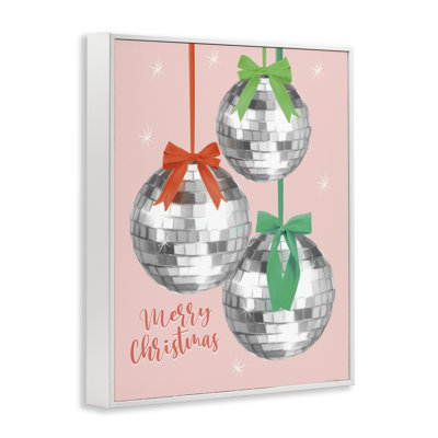 «Merry Christmas Disco Balls», art giclée encadré, design par House Fenway