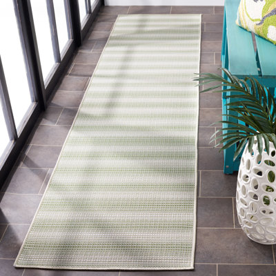Tapis intérieur / extérieur Trigg Olive / Ivoire