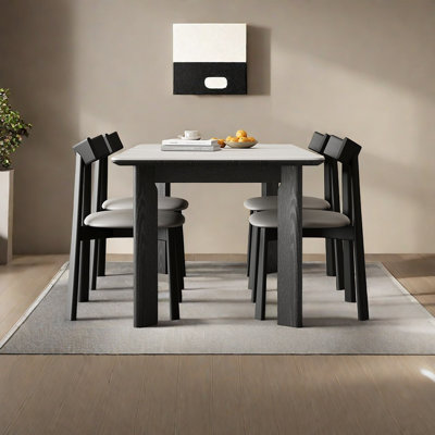 Cream style high-end dining table and chair