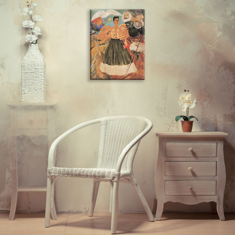 «Marxism Will donner la santé aux gens» par Frida Kahlo, toile tendue avec châssis, H 18 po x l 13 po