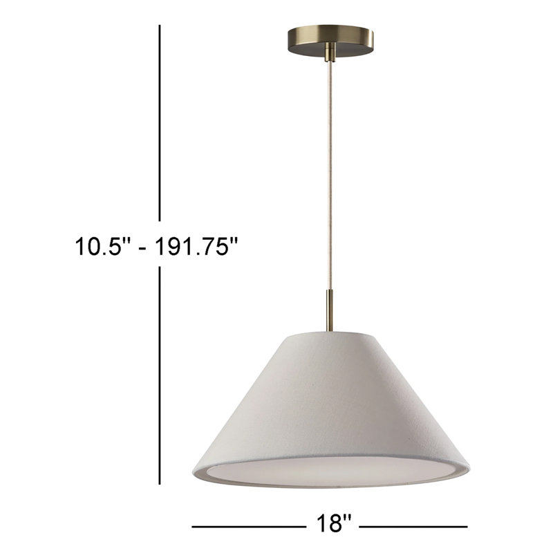 Finley Single Light Poly-Blend Pendant, White