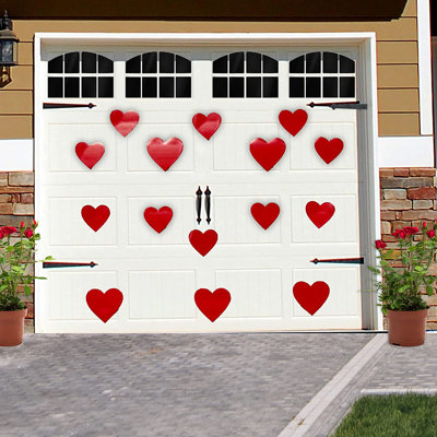 Valentine's Day Garage Magnet 15 Red Hearts
