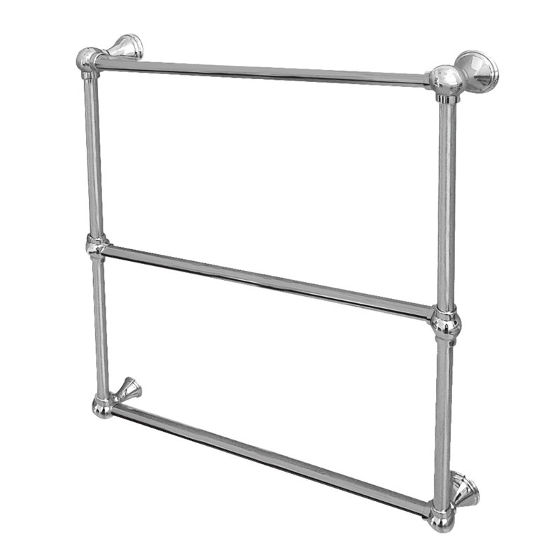 Kingston Brass Maximilien 30-Inch Wall Mount 3-Bar Towel Rack, Chrome, 32" H x 30" W x 3" D