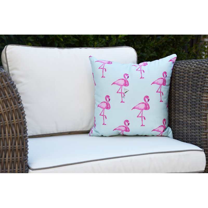 Coussin Palm Beach, Aigue-marine, 18 po x 18 po