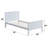 White Solid Wood Panel Twin Bed
