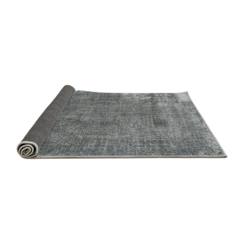 Tapis gris en laine, Rond 6 pi
