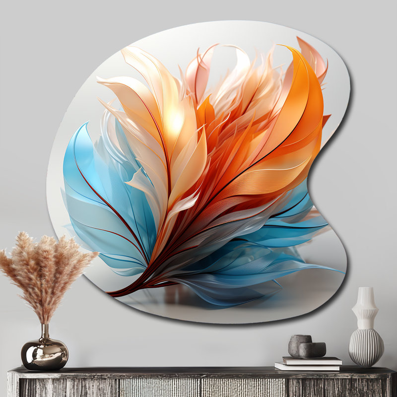 Art mural asymétrique en métal Fractal Boho, H 33 po x l 33 po