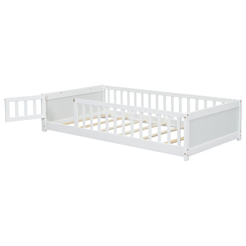 Floor Platform Bed, White