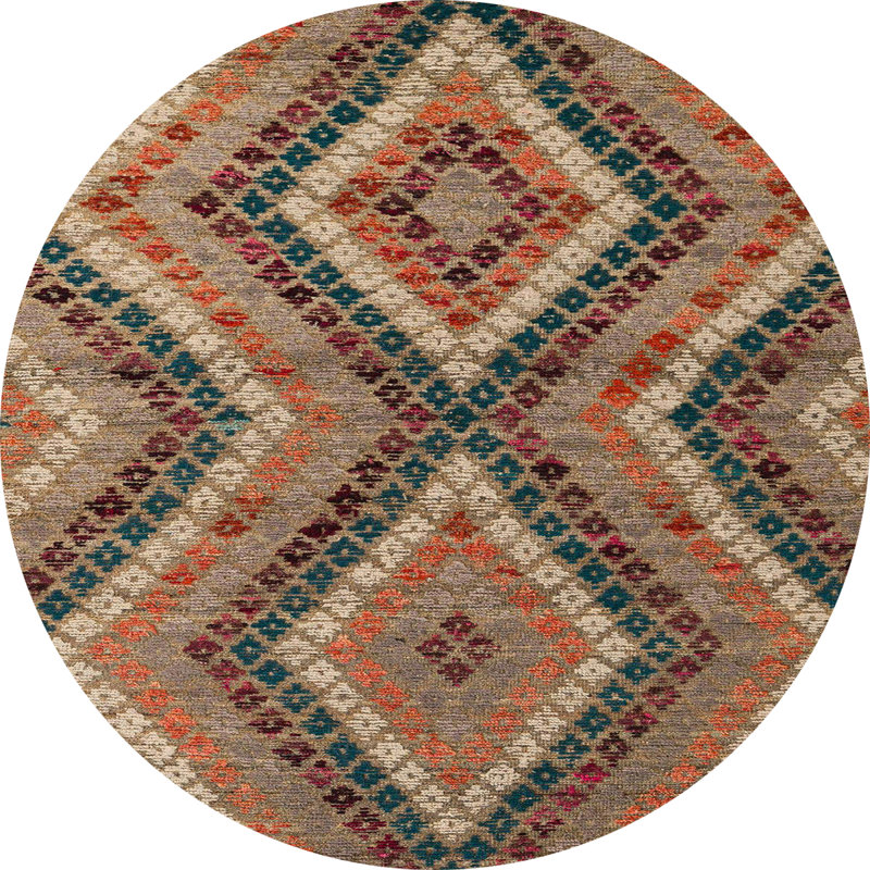 Abstract Indoor Rug, Round 8'