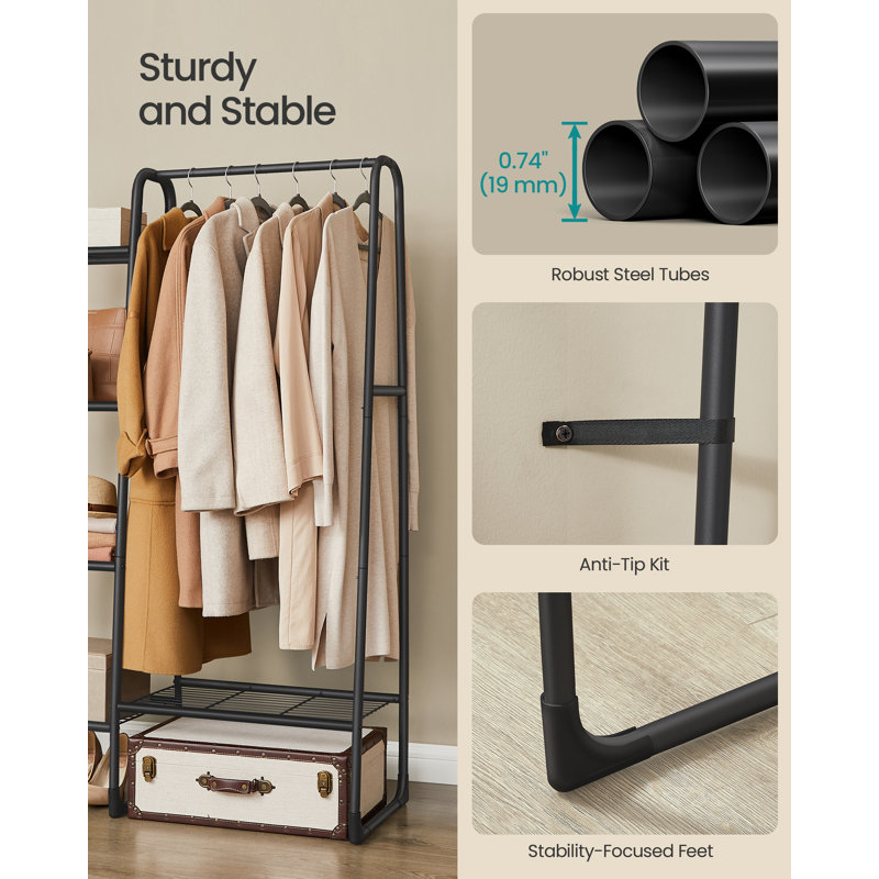 Darilynn 101.7cm Clothing Rack, Black