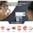 Bathroom Wall-Mounted Toothbrush Holder, Timer Function, 2000mAh Rechargeable (White)