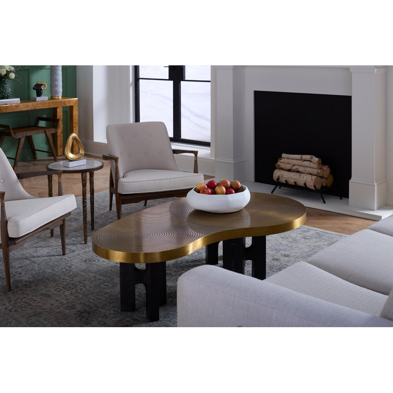 Coffee Table, Antique Brass