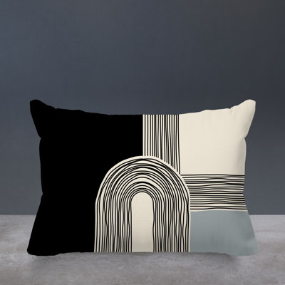Cassie Lumbar Rectangular Indoor/Outdoor Pillow Cover & Insert