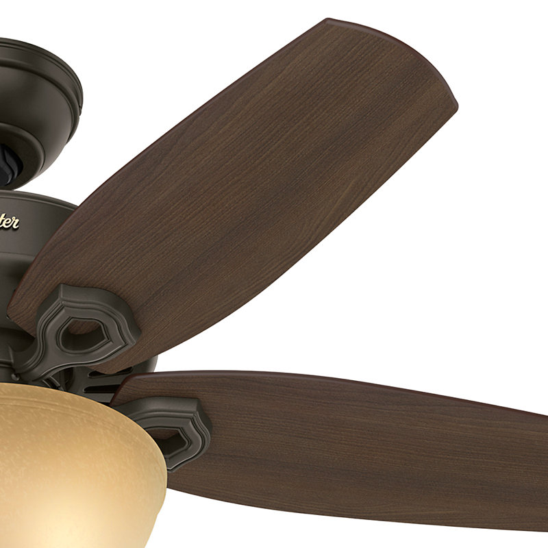 Ventilateur de plafond standard à 5 pales 42 po avec chaîne de traction et ensemble d'éclairage inclus Builder
