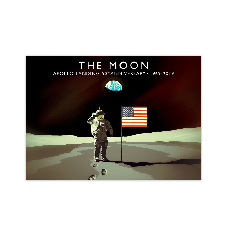 Apollo Moon Landing 50Th Anniversary by Richard O'Neill - Print, 42 cm H x 59.4 cm W