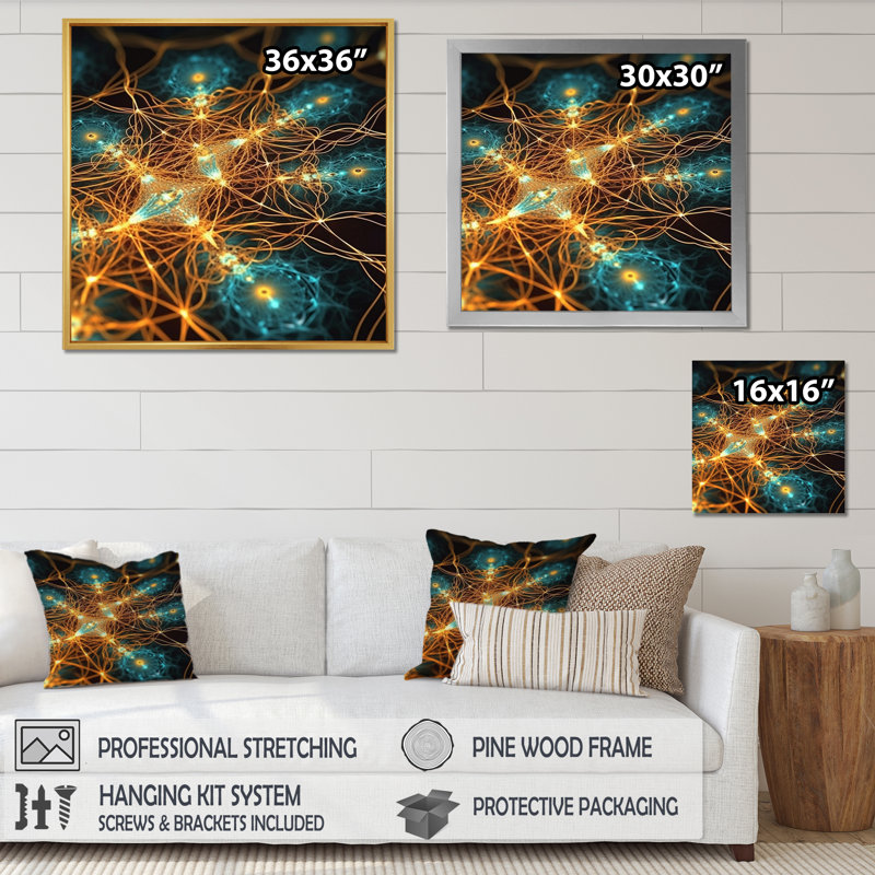 Infinity Matrix - Print, Black Single Picture Framed, 24" H x 24" W x 1" D