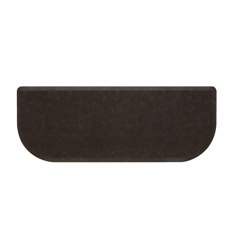 Embossed Soothing Comfort Anti-Fatigue Mat, Beige, Semi-circle 1'5" x 4'
