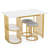 Rectangular Dining Table for 2 with 2-tier Storage Shelf for Small Space Dining Room