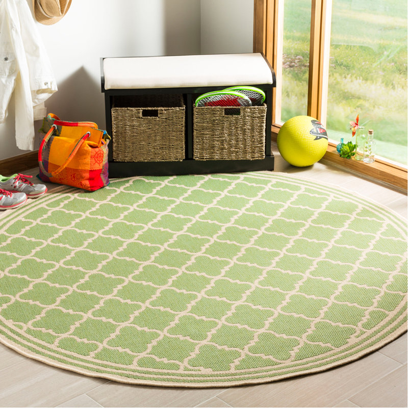 Tapis performance géométrique 100 Ferrill, Rond 6 pi 7 po