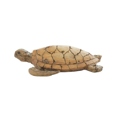Polystone Turtle Decorative Brown Sculpture