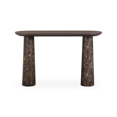 Braya Faux Emperador Marble Console Table