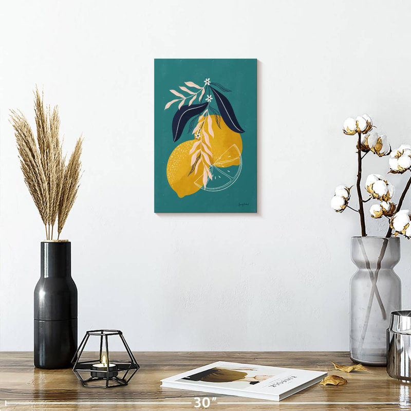 Yarlin citrons - bleu, H 12 po x l 8 po
