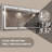 36 in. H Recessed/Surface Mount LED Medicine Cabinet with Mirror And Clock-106766606