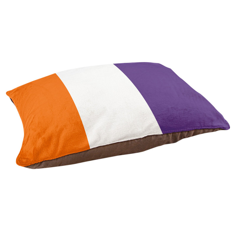 Coussin Atlanta, Grand (l 40 po x P 30 po x H 6,5 po), Orange/Purple