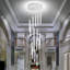 H132 po Lustre en cristal moderne à 16 lumières Sliver pour vestibule 2700k-6000k