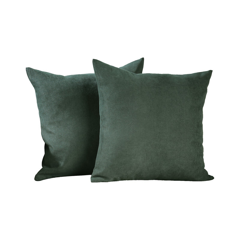 Housses de coussin décoratif, H 16 po x l 16 po, Vert foncé