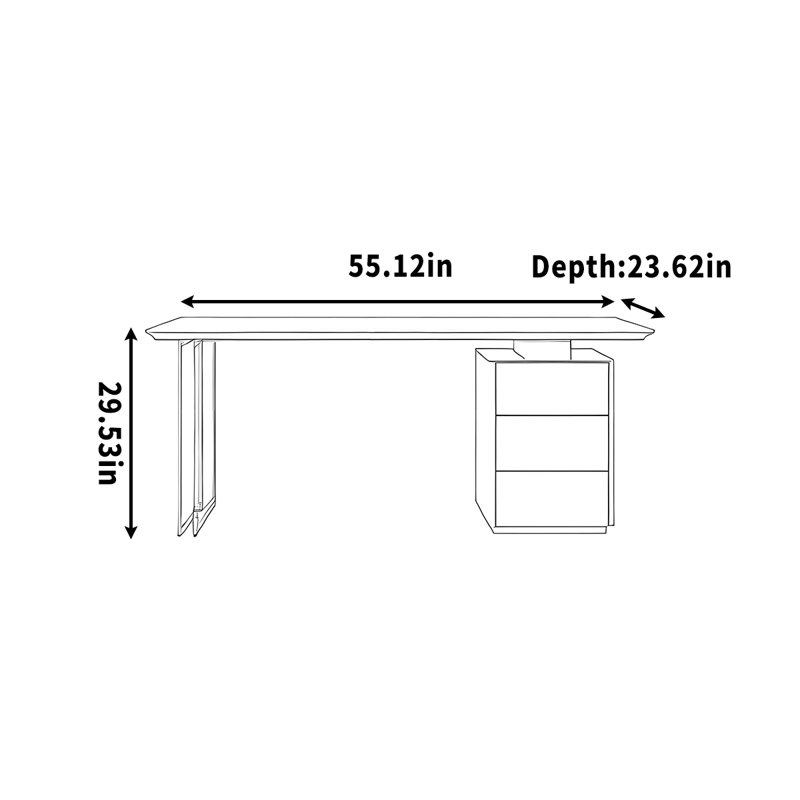 Mayers, Gray, 29.53" H x 55.12" W x 23.62" D