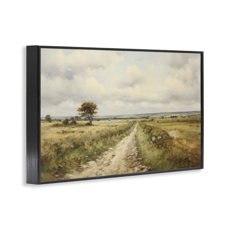 Art de giclée sur une ferme de campagne par Petal Prints Design, Giclée encadrée noir minuit, H 12 po x l 18 po