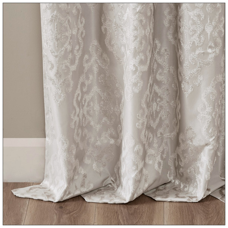 Cullie Blackout Single Curtain Panel, Silver, 50" W x 95" L