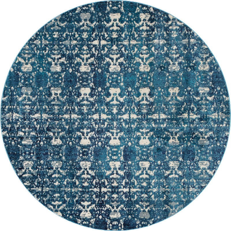 Abstract Indoor Rug, Round 7'1"