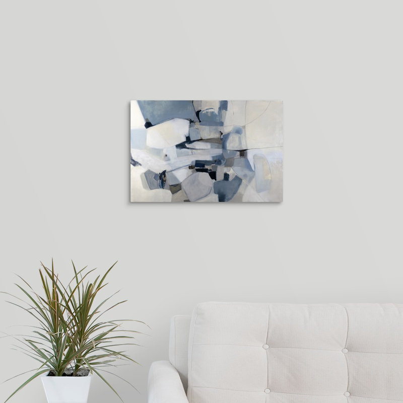 « blue cases », peinture sur toile, Toile tendue, H 12 po x l 18 po x P 1,25 po