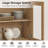 3 In 1 TV Stand For Tvs Up To 100 Inch, Modern Entertainment Center With Glass Doors And Drawer, TV Console With Adjustable Shelf For Living Room, Bedroom-1386391208