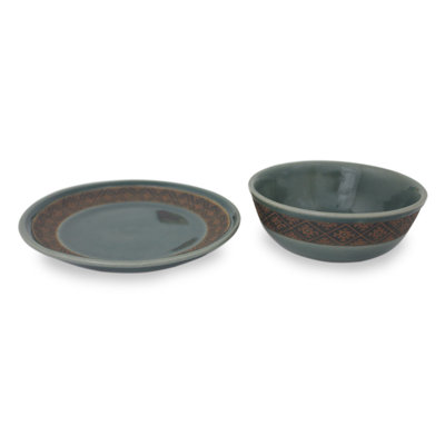 Handmade Ceramic Dinnerware Set 2 Piece