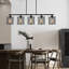 Luminaire suspendu linéaire contemporain 5 lumières