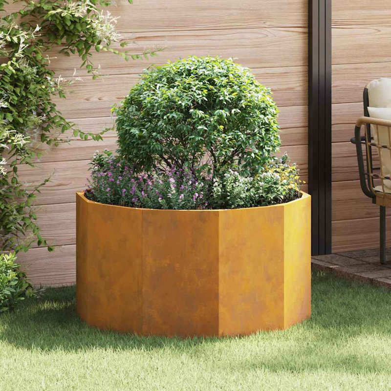 Planter Box, Rusty, 50cm H x 90cm W x 90cm D