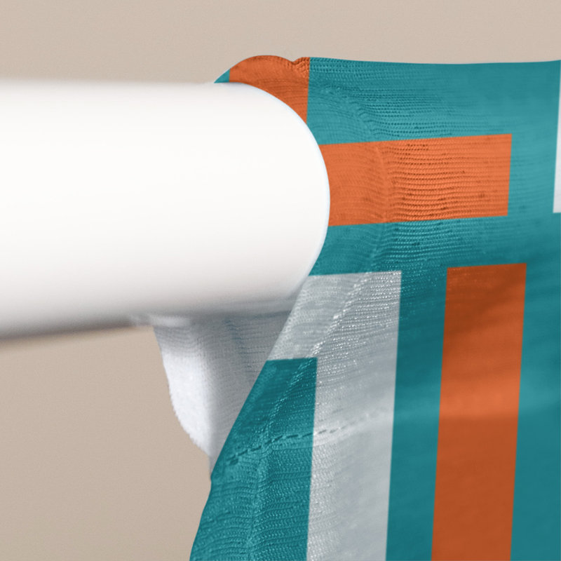 Rideau de luxe Washington, Aqua/Orange/White